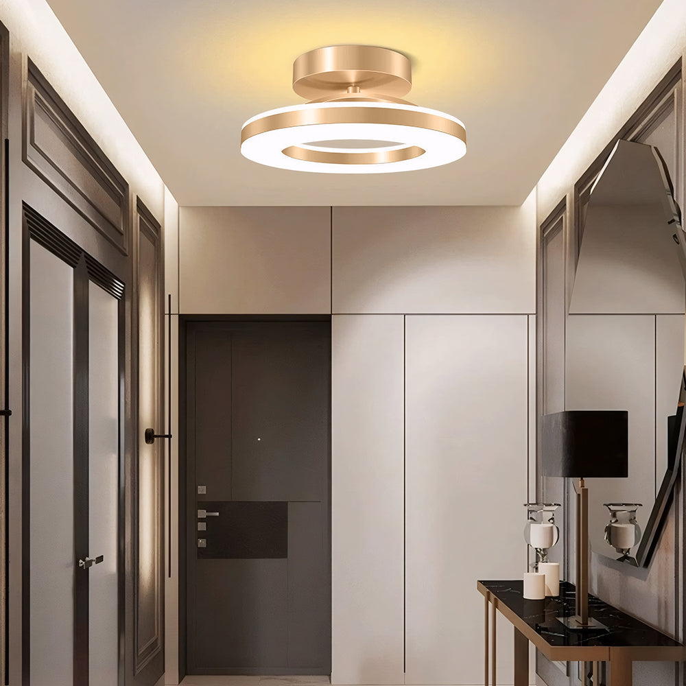 Lámpara de Techo LED en Oro para Sala de Estar – Iluminación Moderna y Elegante 1