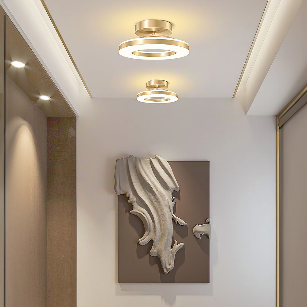 Lámpara de Techo LED en Oro para Sala de Estar – Iluminación Moderna y Elegante 2