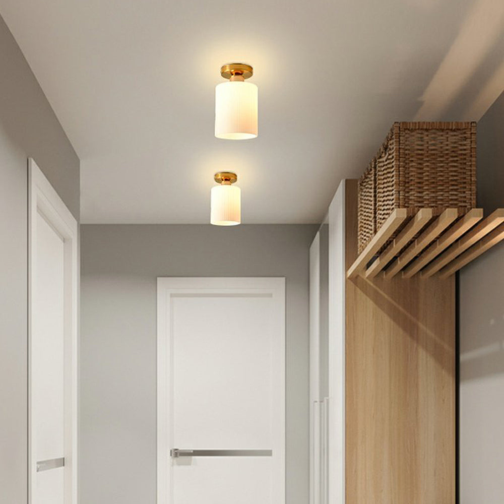 Lámpara de Techo Mini de Vidrio Dorada para Pasillo – Diseño Elegante y Sofisticado 8