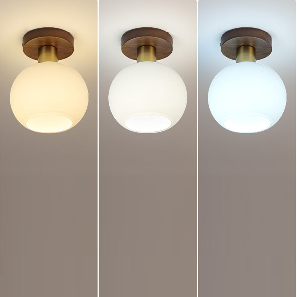 Lámpara de Techo Minimalista de Madera de Nogal para Pasillo – Diseño Moderno y Elegante 3