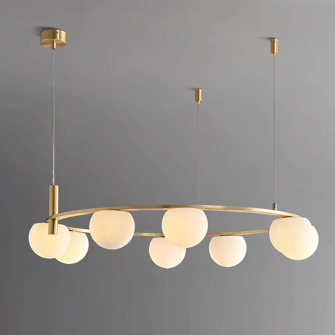 Lámpara de Techo Moderna Ceto con Pantallas de Vidrio Blanco y Estructura Metálica – Diseño Retro Elegante para Iluminación Interior 9