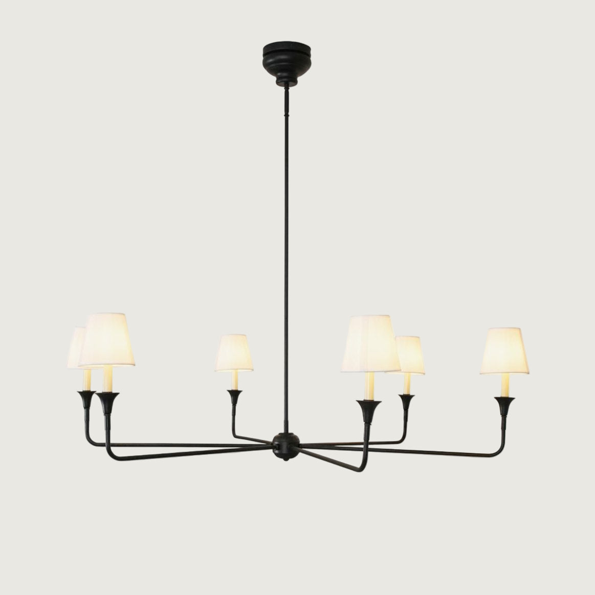 Lámpara de Techo Moderna Luella de Metal y Tela, Varios Tamaños, Compatible con Bombillas LED, Diseño Elegante para Interiores 1