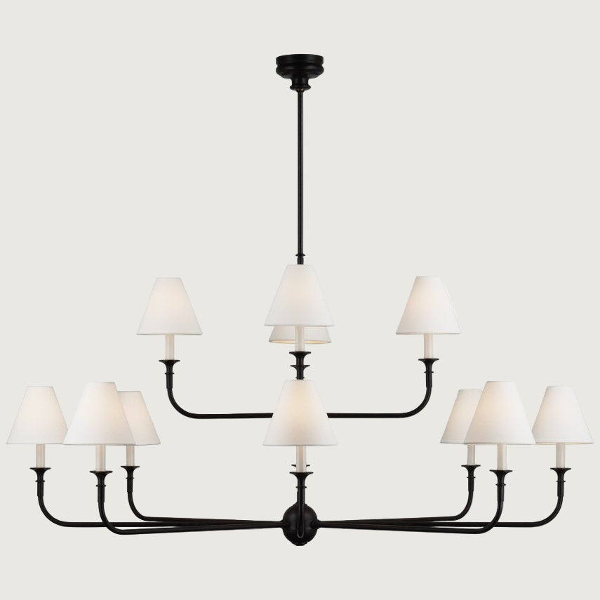 Lámpara de Techo Moderna Luella de Metal y Tela, Varios Tamaños, Compatible con Bombillas LED, Diseño Elegante para Interiores 10
