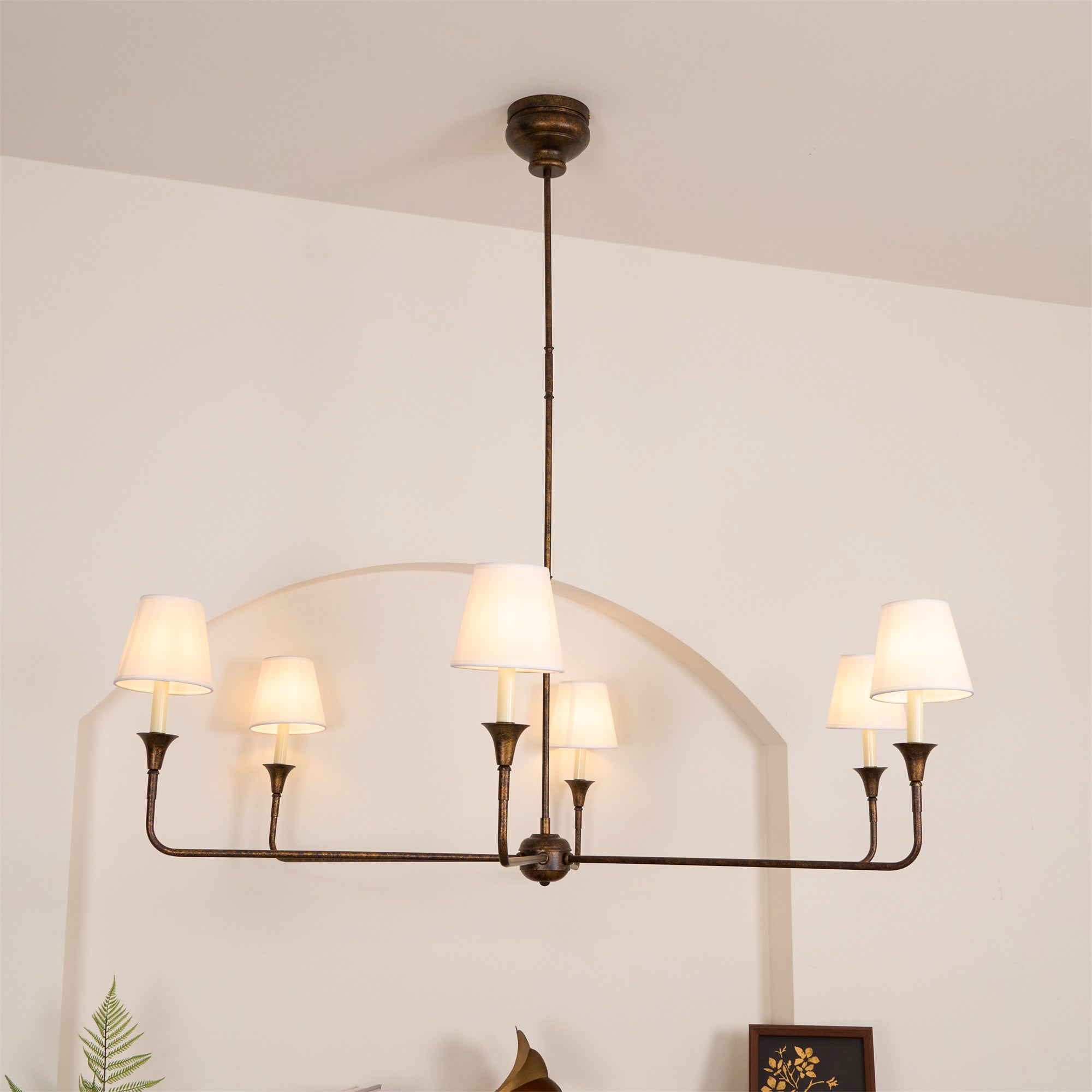 Lámpara de Techo Moderna Luella de Metal y Tela, Varios Tamaños, Compatible con Bombillas LED, Diseño Elegante para Interiores 2