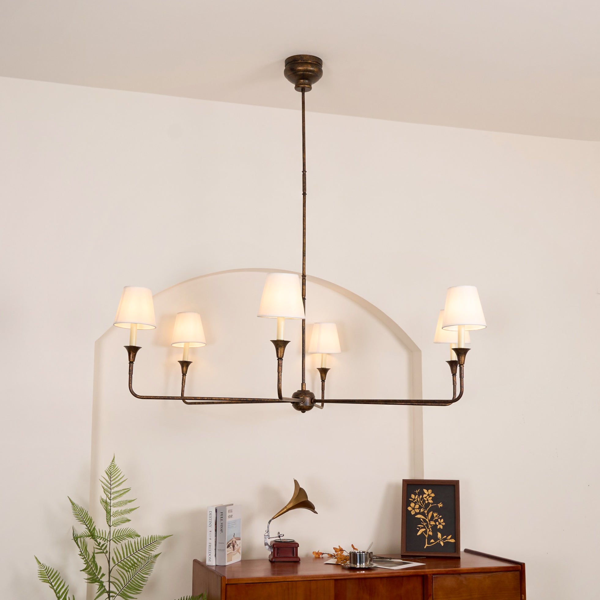 Lámpara de Techo Moderna Luella de Metal y Tela, Varios Tamaños, Compatible con Bombillas LED, Diseño Elegante para Interiores 3