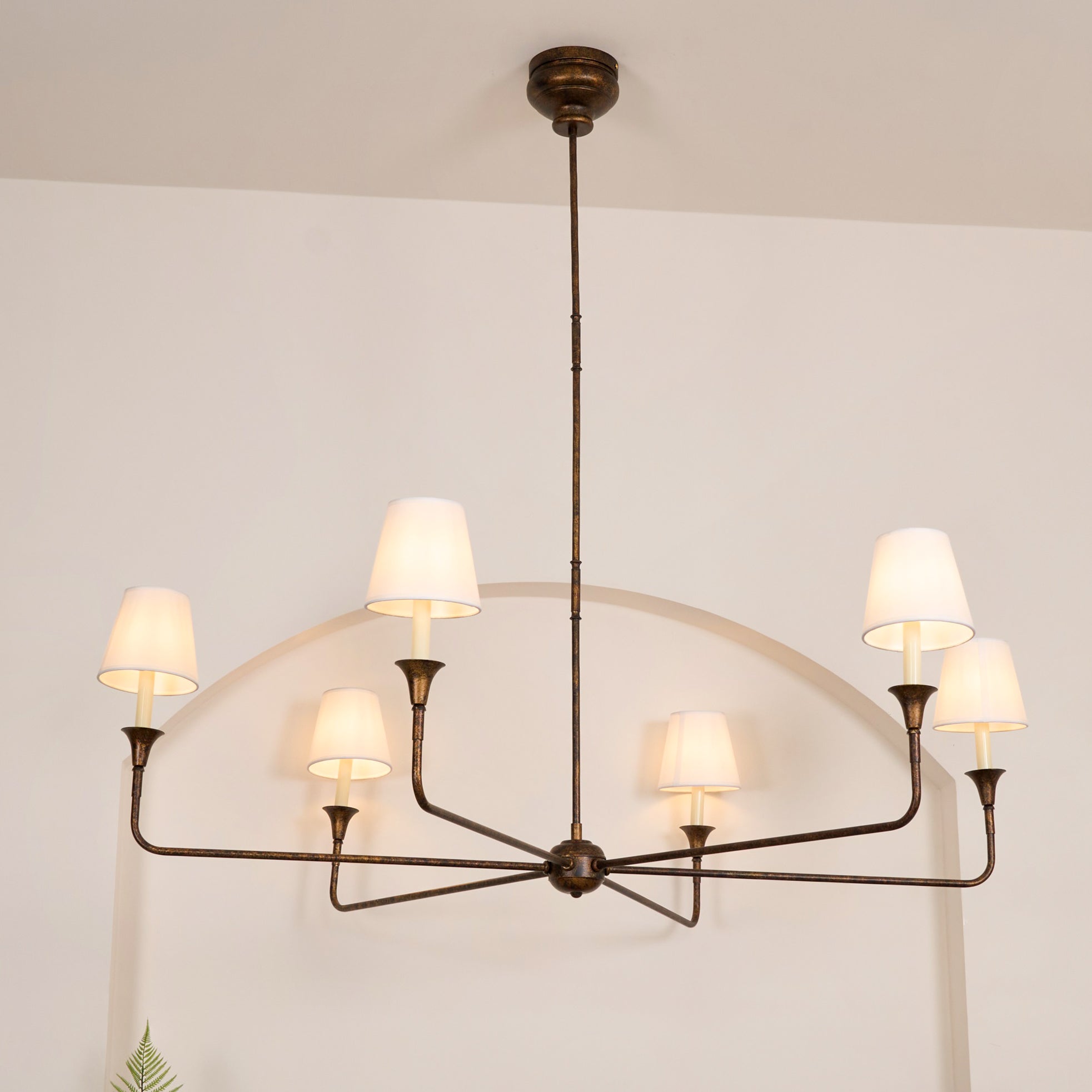 Lámpara de Techo Moderna Luella de Metal y Tela, Varios Tamaños, Compatible con Bombillas LED, Diseño Elegante para Interiores 4