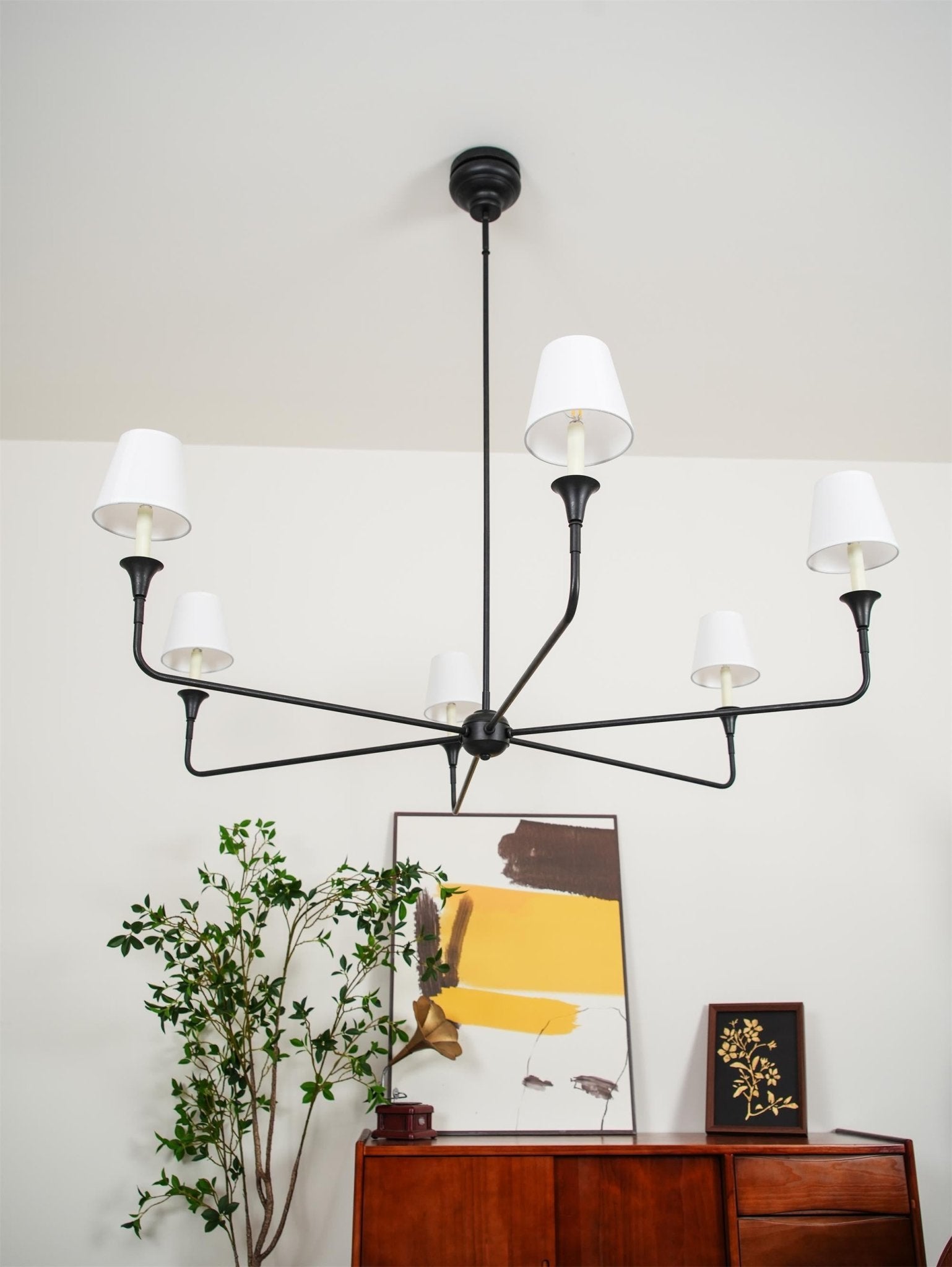 Lámpara de Techo Moderna Luella de Metal y Tela, Varios Tamaños, Compatible con Bombillas LED, Diseño Elegante para Interiores 6