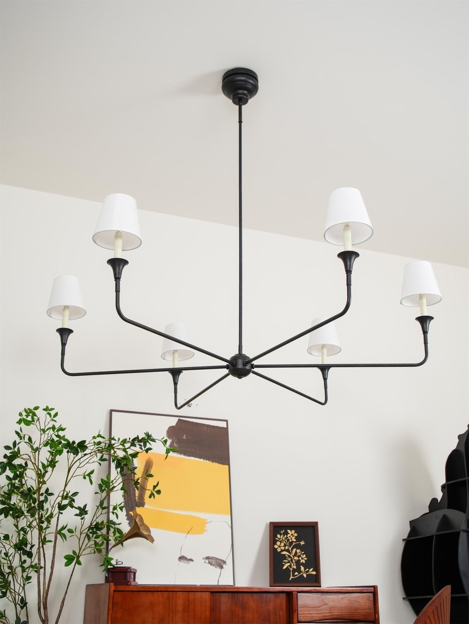 Lámpara de Techo Moderna Luella de Metal y Tela, Varios Tamaños, Compatible con Bombillas LED, Diseño Elegante para Interiores 7