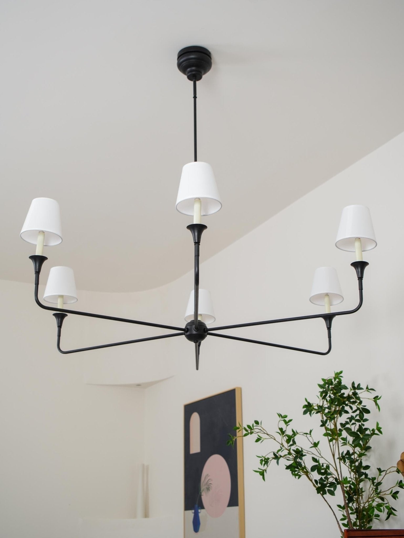 Lámpara de Techo Moderna Luella de Metal y Tela, Varios Tamaños, Compatible con Bombillas LED, Diseño Elegante para Interiores 8