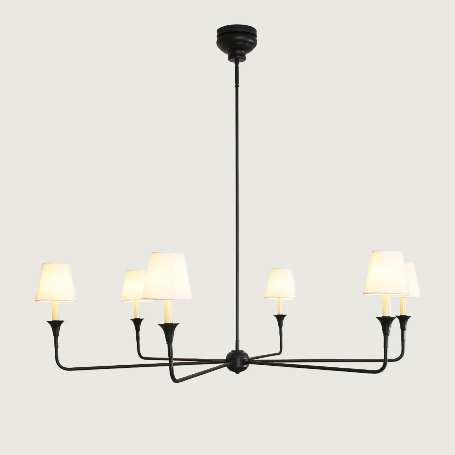 Lámpara de Techo Moderna Luella de Metal y Tela, Varios Tamaños, Compatible con Bombillas LED, Diseño Elegante para Interiores 9