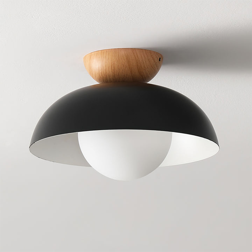 Lámpara de Techo Moderna Minimalista Ecológica Estilo Nórdico en Blanco y Negro - Plafón de Techo con Base G9 5