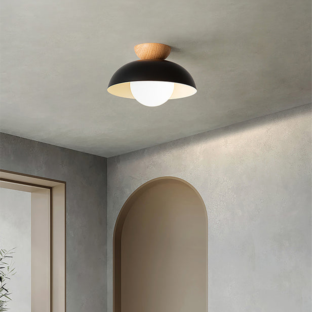 Lámpara de Techo Moderna Minimalista Ecológica Estilo Nórdico en Blanco y Negro - Plafón de Techo con Base G9 6
