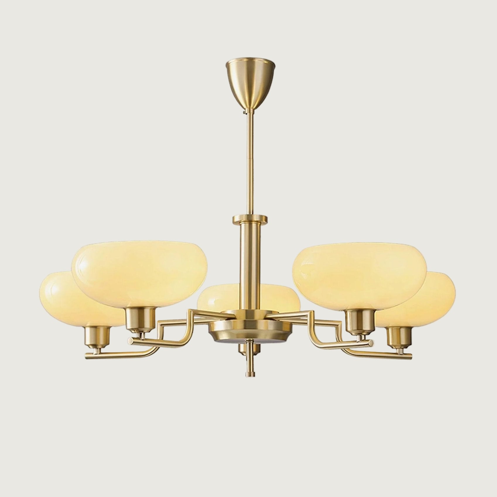 Lámpara de Techo Moderna Puja con Esferas de Vidrio – 3 y 5 Cabezas, Compatible con Bombillas LED y Edison 1