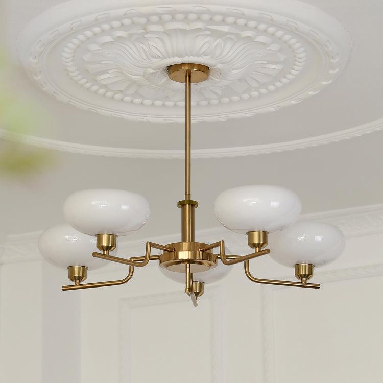 Lámpara de Techo Moderna Puja con Esferas de Vidrio – 3 y 5 Cabezas, Compatible con Bombillas LED y Edison 10