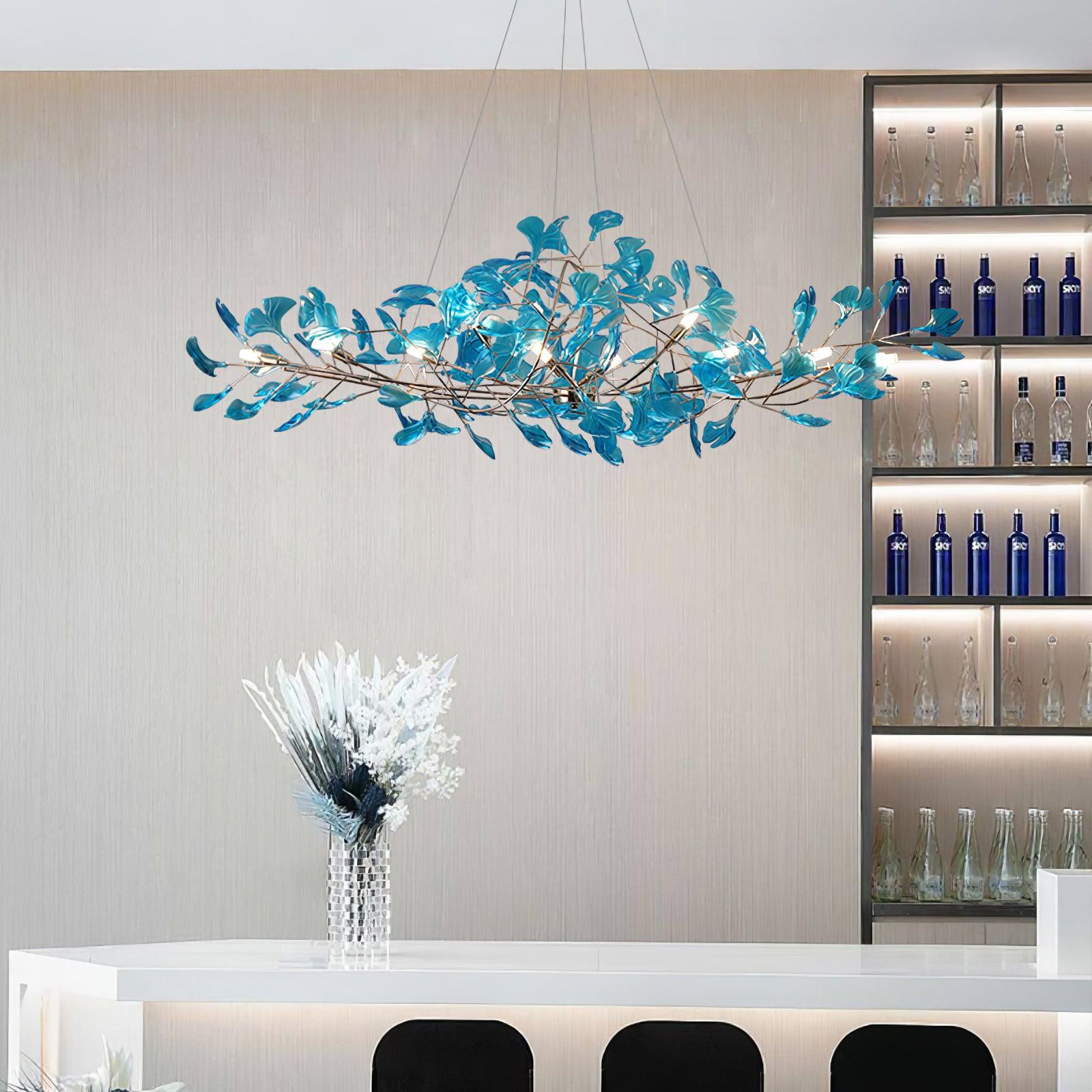 Lámpara de Techo Moderna de Acrílico en Forma de Hoja de Ginkgo con Opciones de Iluminación LED y Acabados en Oro y Cromo 6