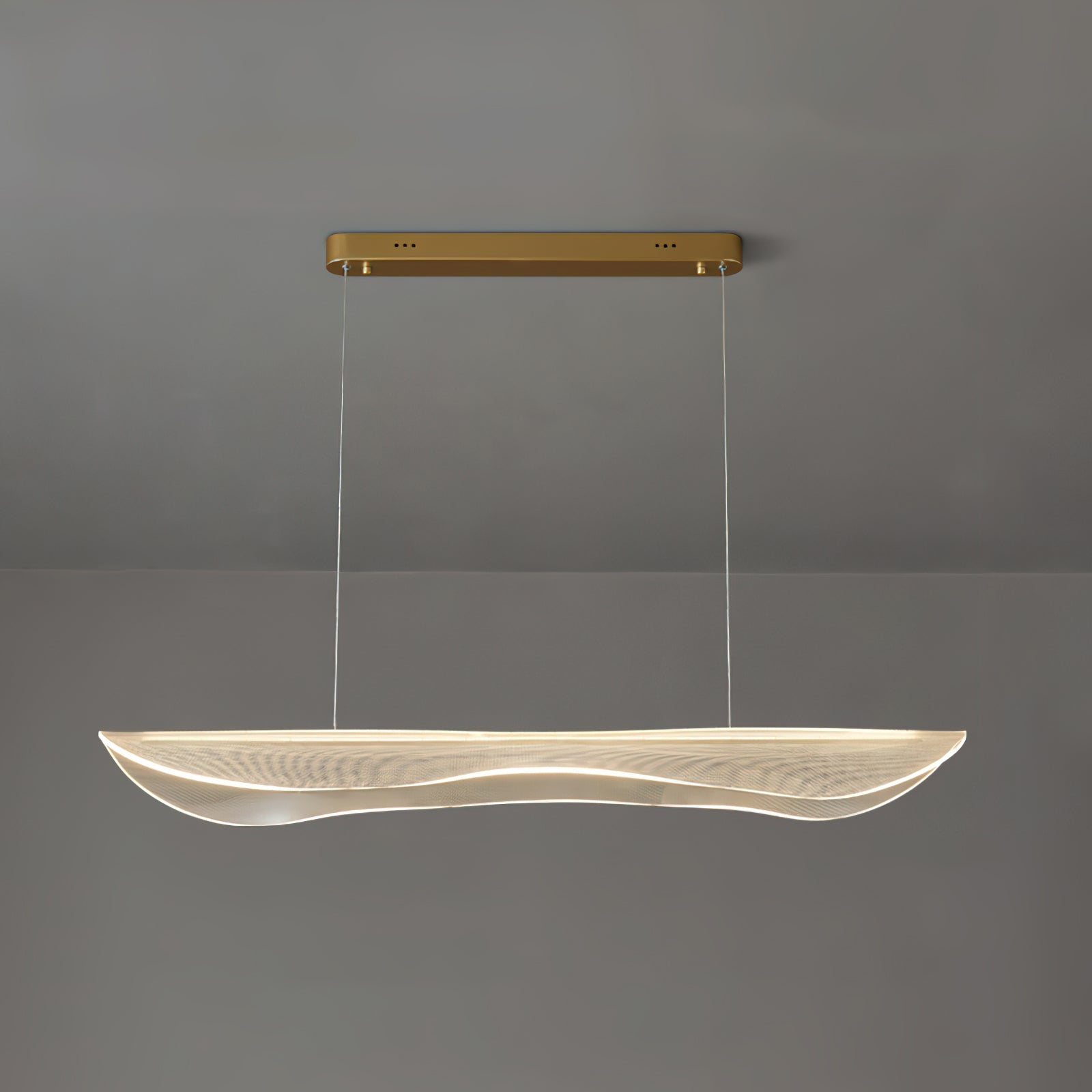 Lámpara de Techo Moderna de Acrílico y Aluminio para Comedor - Diseño Elegante y Versátil, 100-150cm, Luz Cálida, Neutra y Fría 9