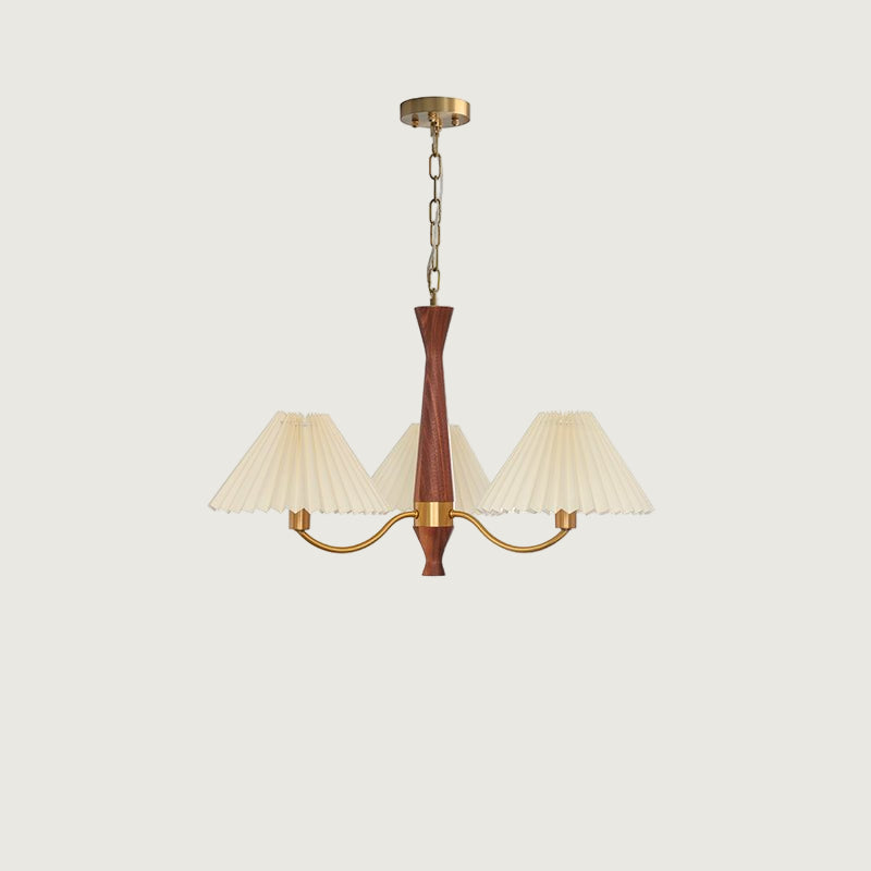 Lámpara de Techo Moderna de Madera de Nogal y Latón Pulido con Diseño Minimalista – Ideal para Iluminación LED 0