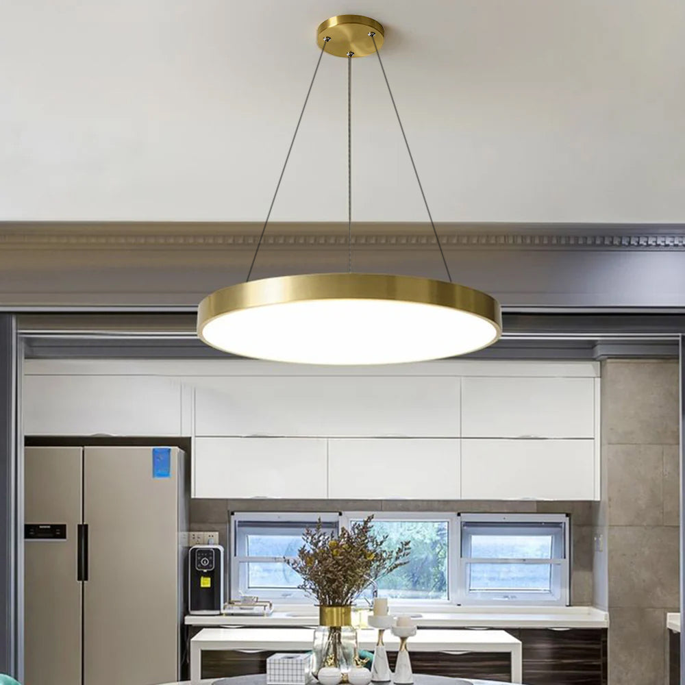 Lámpara de Techo Moderna de Metal Dorado para Dormitorio y Cocina – Iluminación Eficiente y Estilo Nórdico 4
