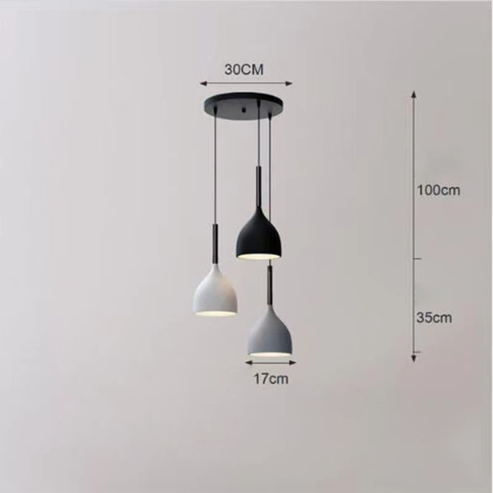 Lámpara de Techo Moderna de Metal Triple con Diseño Elegante 6