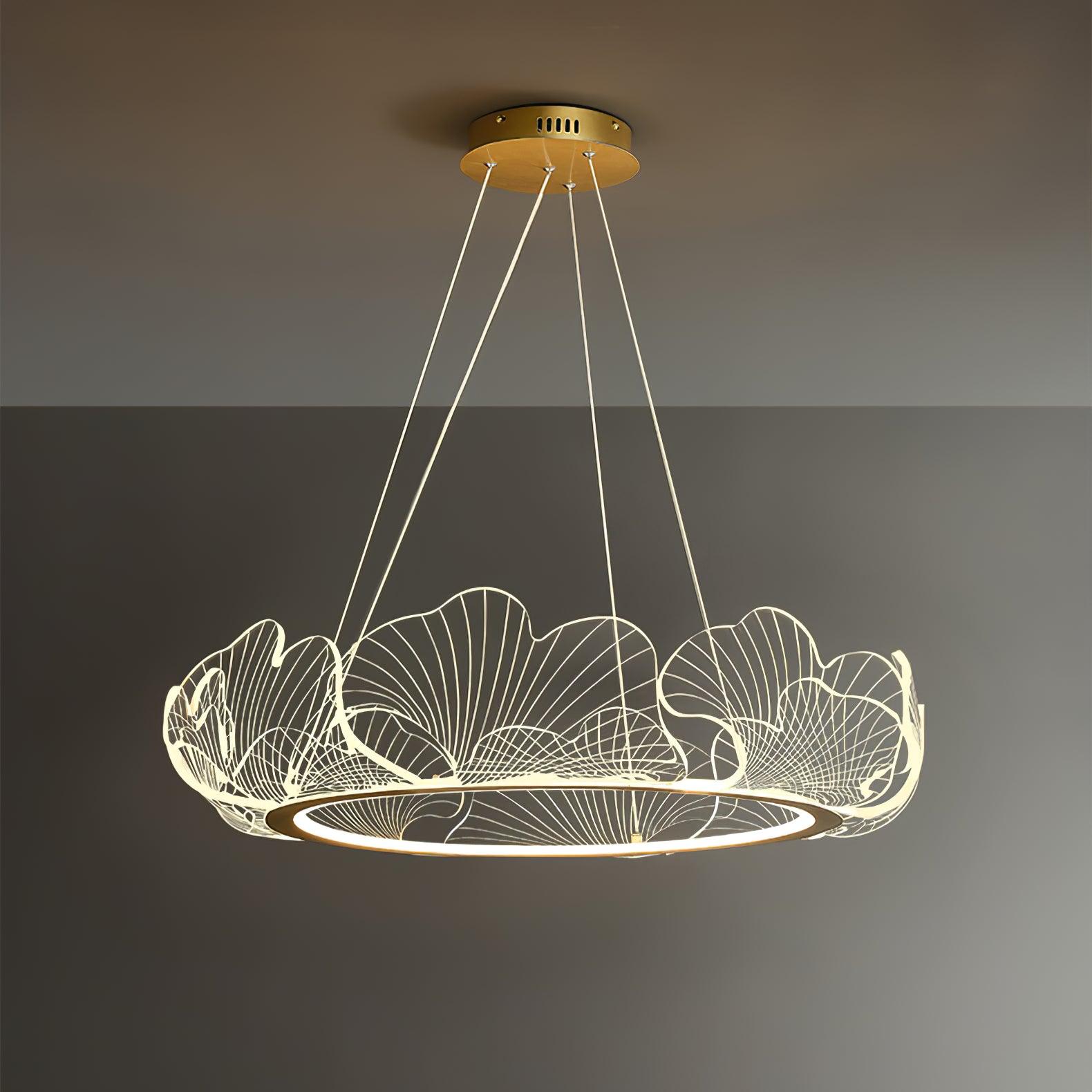 Lámpara de Techo Moderna en Forma de Hoja Dorada, Plafón LED para Oficina y Sala de Estar - Tres Tamaños Disponibles 10