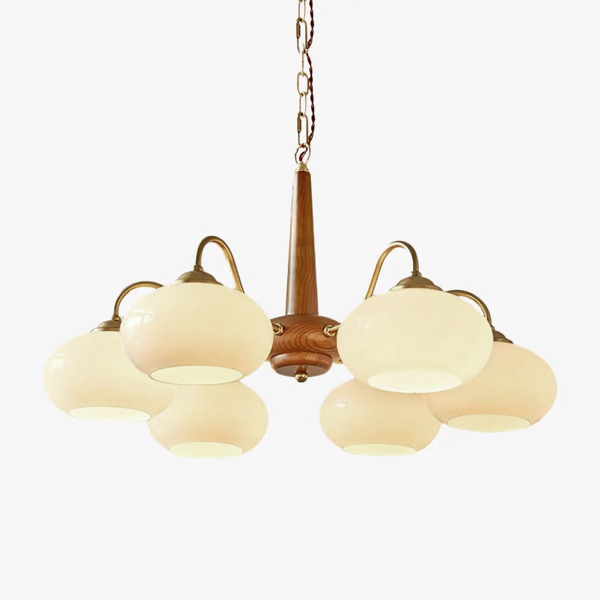Lámpara de Techo Persimón Moderna de Cristal y Latón con 3, 4 o 6 Luces, Ideal para Decoración Elegante y Romántica 1