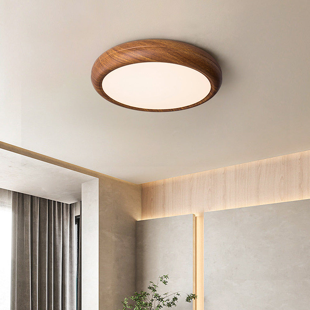 Lámpara de Techo Redonda LED de Madera con Diseño Minimalista – Iluminación Moderna 2