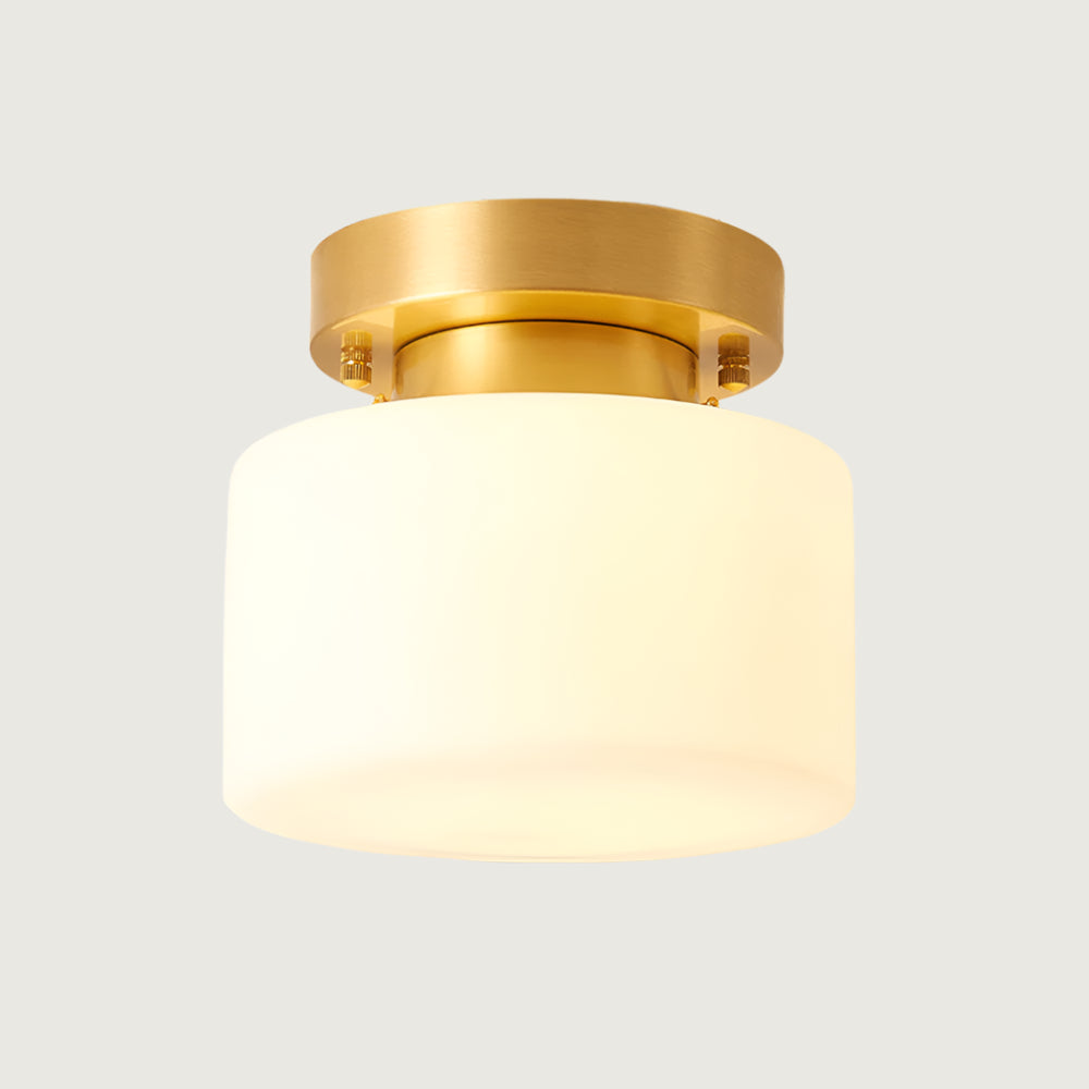 Lámpara de Techo Semi-Flush Minimalista en Latón y Blanco – Diseño Elegante y Moderno 7