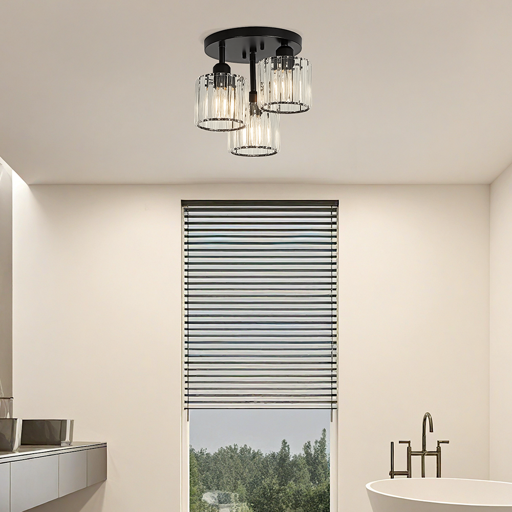 Lámpara de Techo Semifluida Moderna de Cristal para Dormitorio – Diseño Elegante y Sofisticado 0