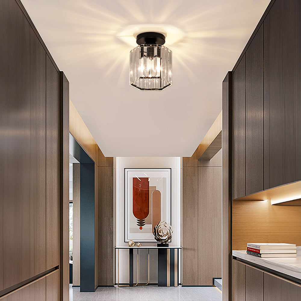 Lámpara de Techo Semisuspendida de Cristal Moderno para Pasillo – Diseño Contemporáneo 2