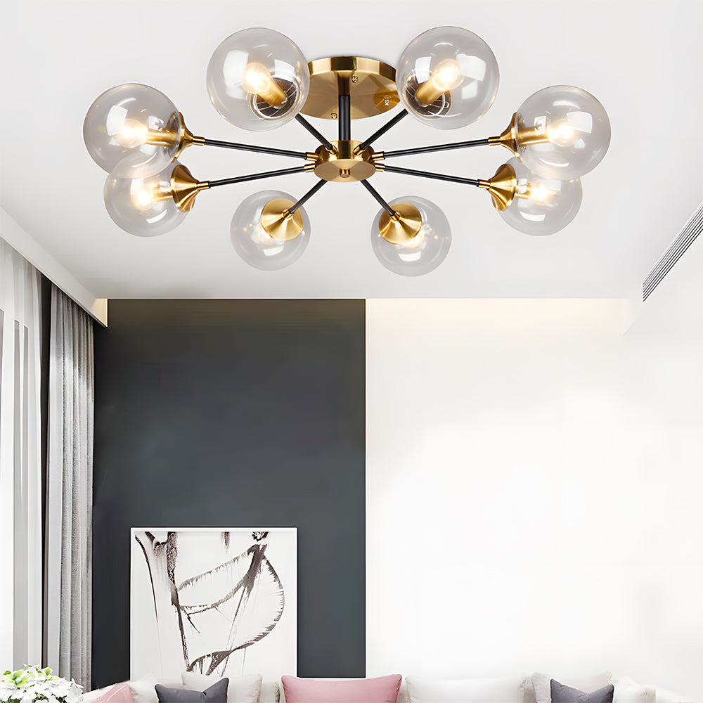 Lámpara de Techo Sputnik Moderna de Estilo Mid-Century con 6/8 Luces Ajustables 4
