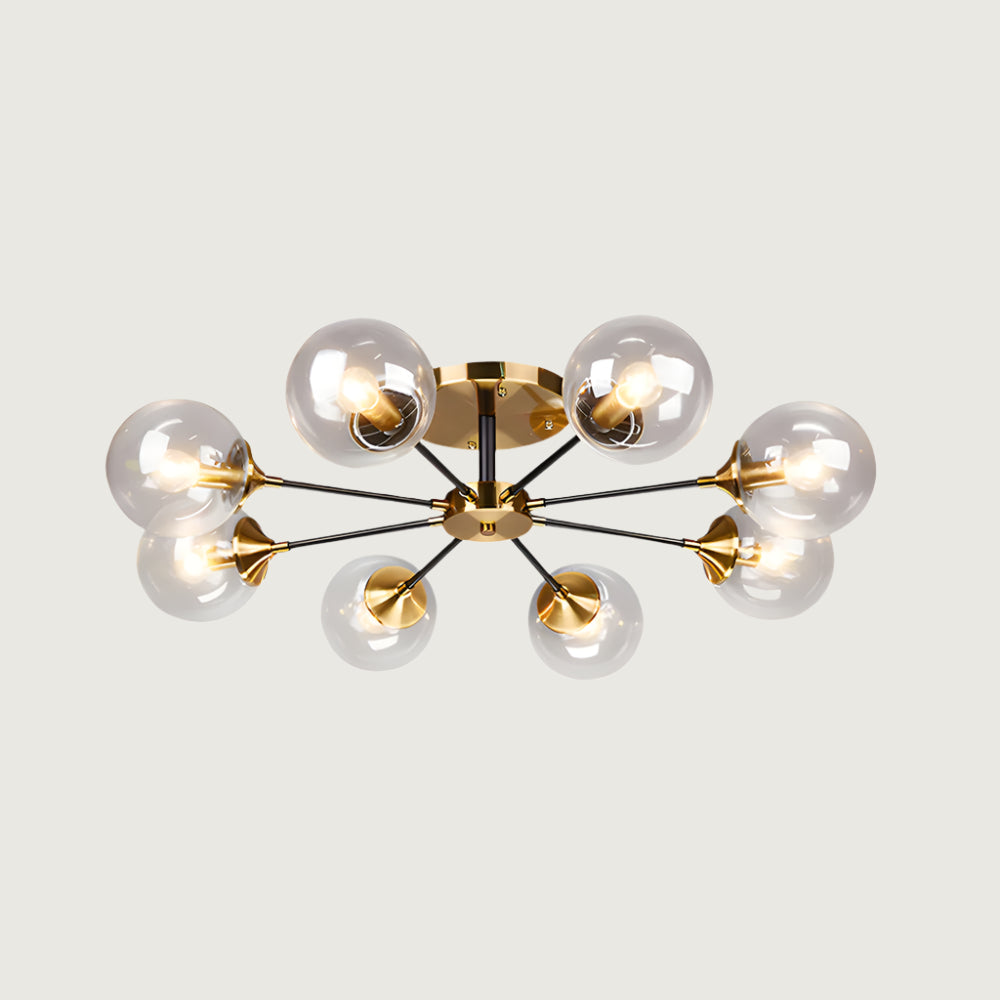 Alori - Lámpara de Techo Sputnik Moderna de Estilo Mid-Century con 6/8 Luces Ajustables