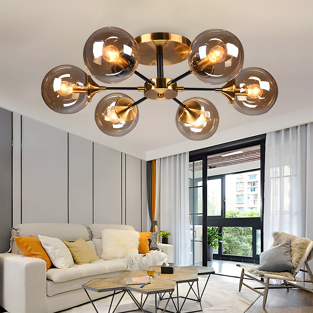 Lámpara de Techo Sputnik Moderna de Estilo Mid-Century con 6/8 Luces Ajustables 7