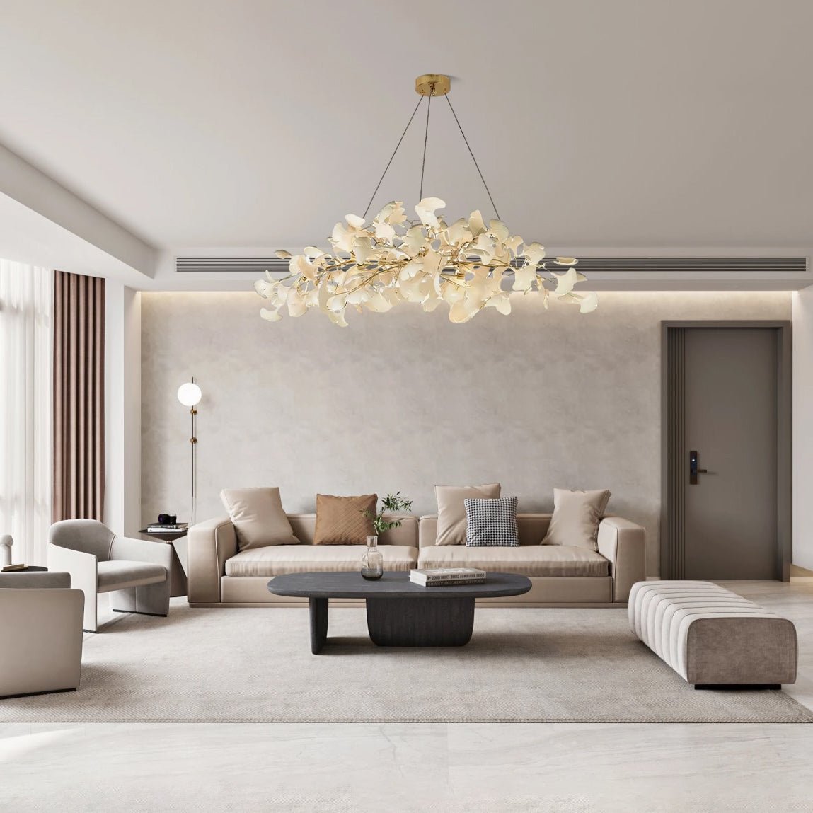 Lámpara de Techo de Cerámica Ginkgo con Pétalos Artesanales – Diseño Moderno y Elegante 8