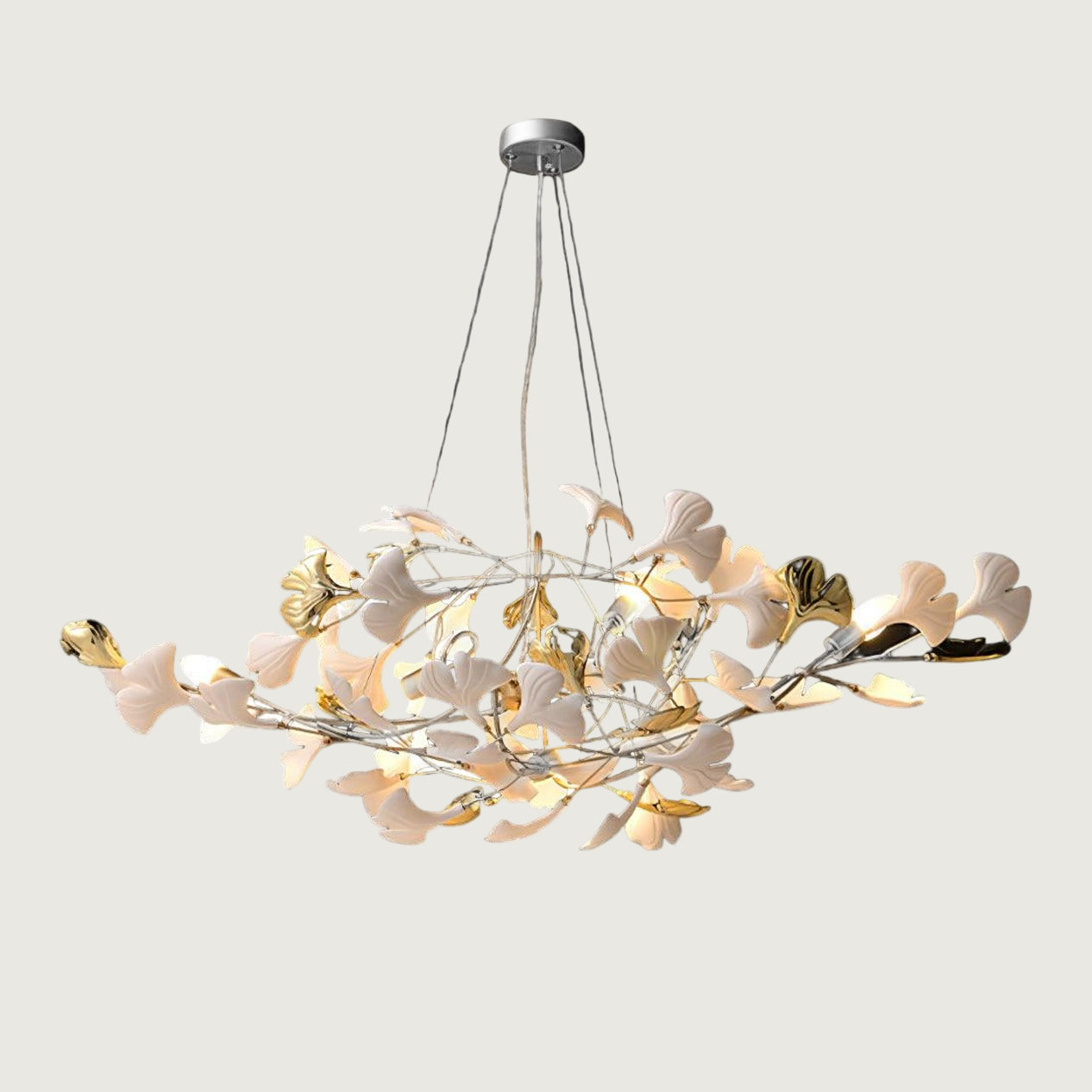Lámpara de Techo de Cerámica Ginkgo con Pétalos Hechos a Mano – Diseño Personalizado y Variedad de Colores 11
