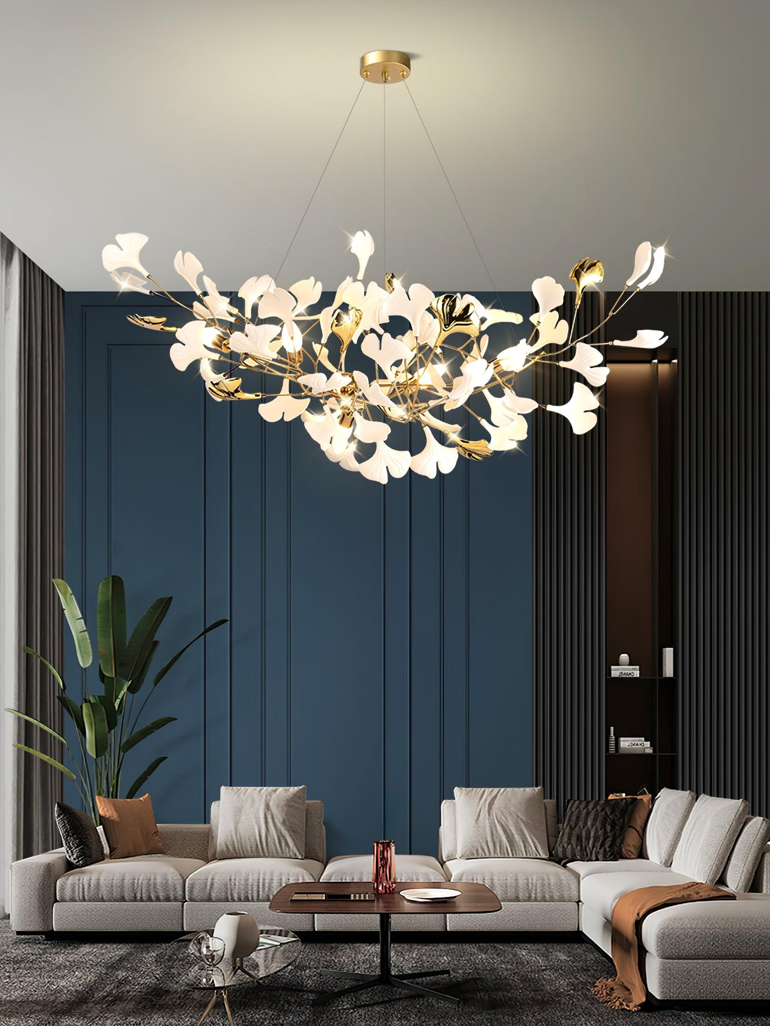 Lámpara de Techo de Cerámica Ginkgo con Pétalos Hechos a Mano – Diseño Personalizado y Variedad de Colores 6