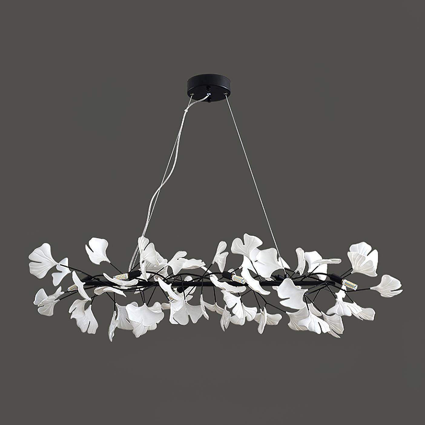 Lámpara de Techo de Cerámica Ginkgo con Pétalos, Diseño Moderno, Tamaños Personalizados, Compatible con Bombillas LED 4