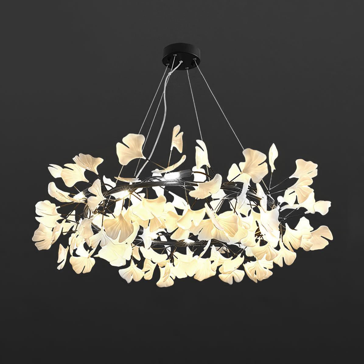 Lámpara de Techo de Cerámica Ginkgo con Pétalos, Diseño Personalizado y Variedad de Colores 11