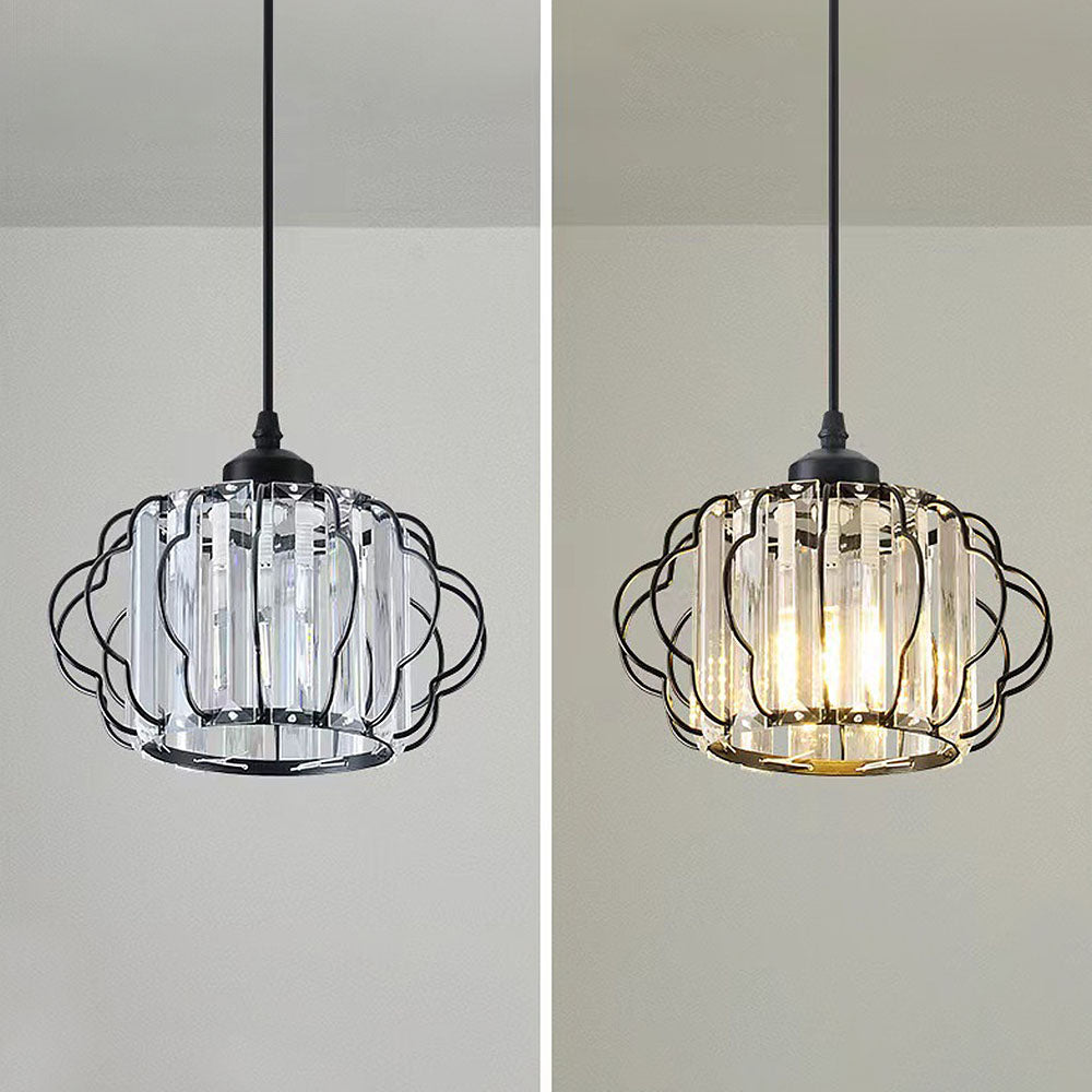 Lámpara de Techo de Cristal Dorado para Pasillo – Iluminación Elegante y Sofisticada 7