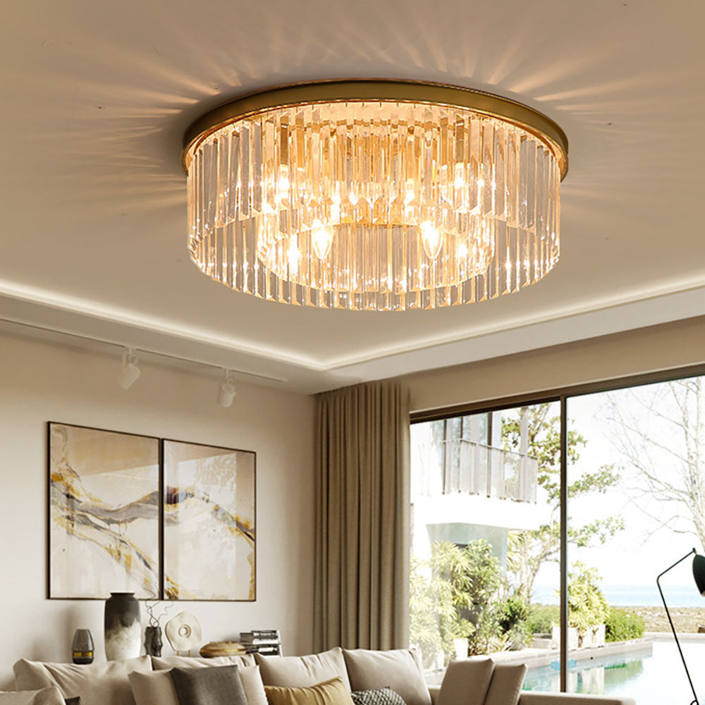 Lámpara de Techo de Cristal Transparente con 4 Luces – Diseño Elegante y Moderno 2