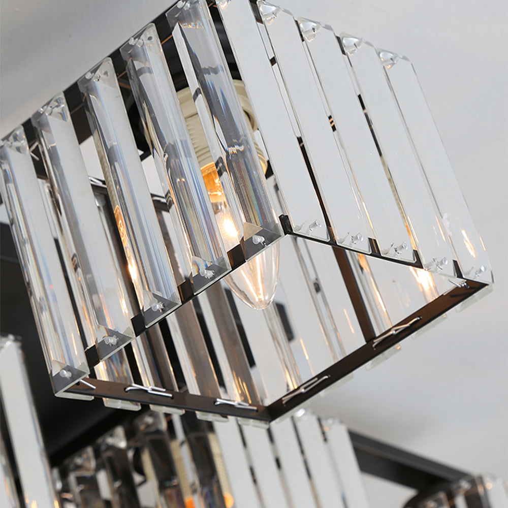 Lámpara de Techo de Cristal de Lujo en Oro para Dormitorio – Iluminación Elegante 7