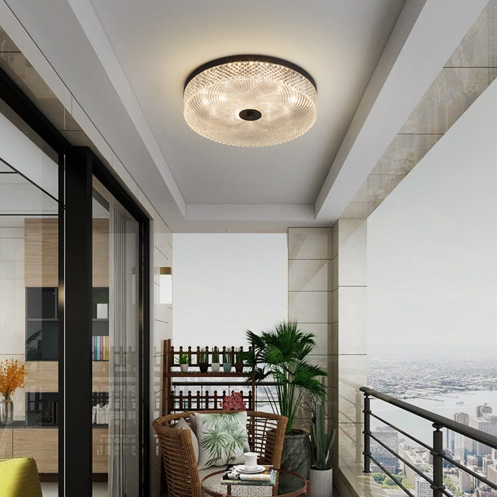 Lámpara de Techo de Cristal y Cobre de Lujo – Iluminación Elegante para Cocina y Sala de Estar 7