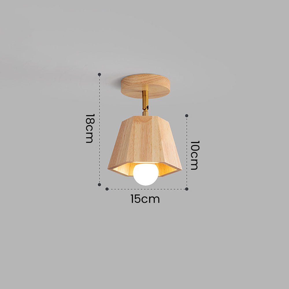 Lámpara de Techo de Madera Ajustable, Diseño Minimalista para Sala de Estar, Iluminación Eficiente y Acogedora 2