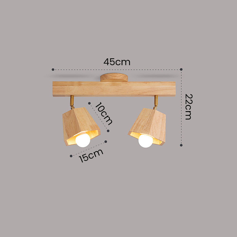 Lámpara de Techo de Madera Ajustable, Diseño Minimalista para Sala de Estar, Iluminación Eficiente y Acogedora 7