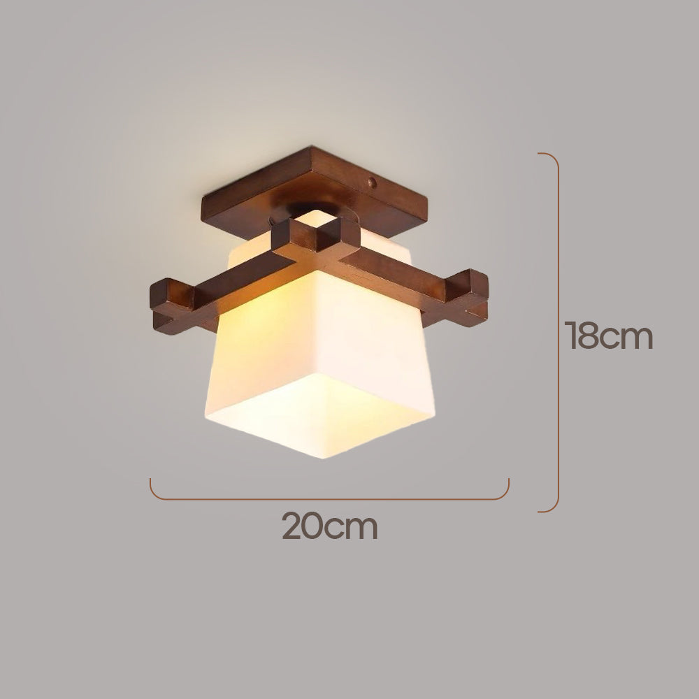Lámpara de Techo de Madera Orgánica Retro para Sala de Estar – Iluminación Ambiental Vintage 5