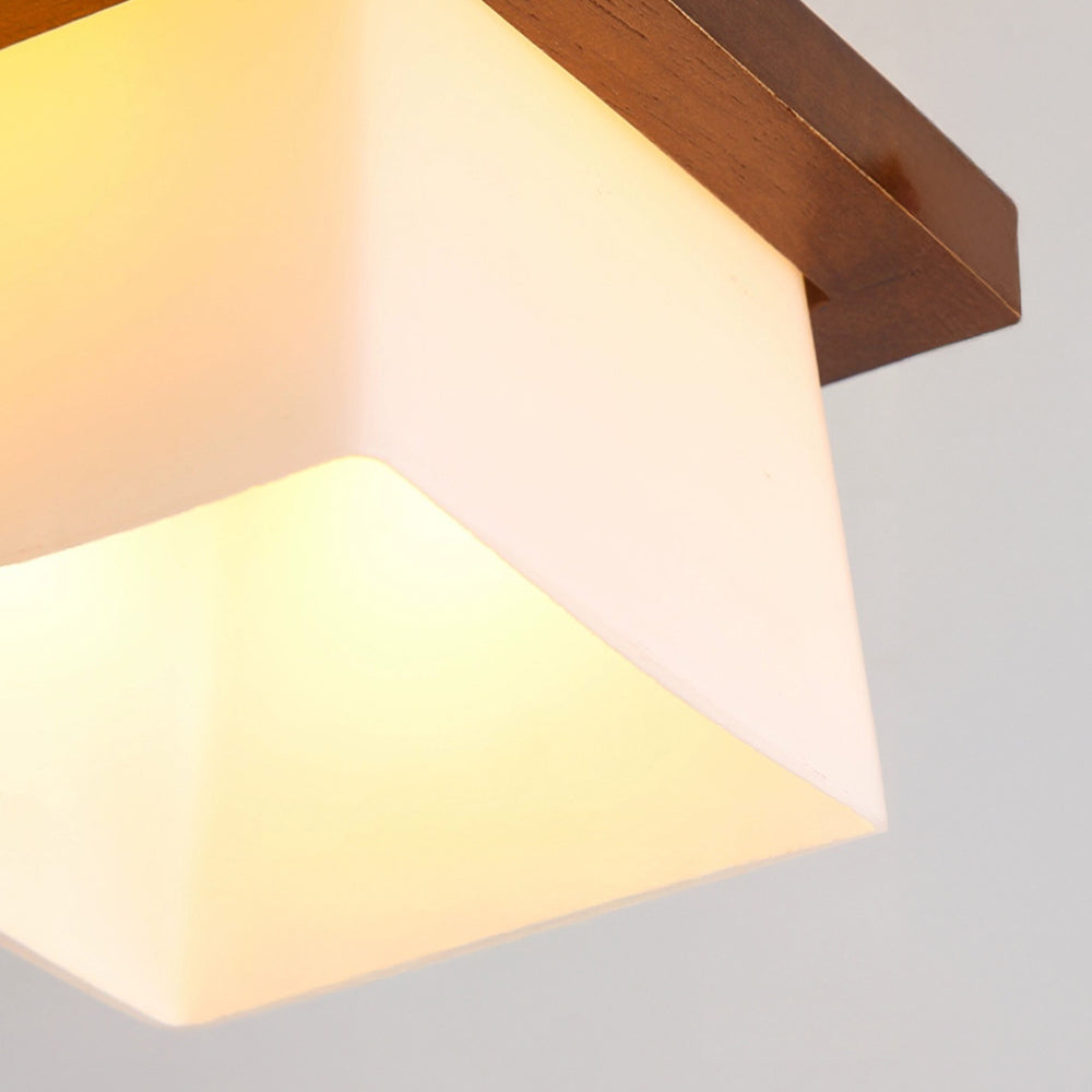 Lámpara de Techo de Madera Orgánica Retro para Sala de Estar – Iluminación Ambiental Vintage 7