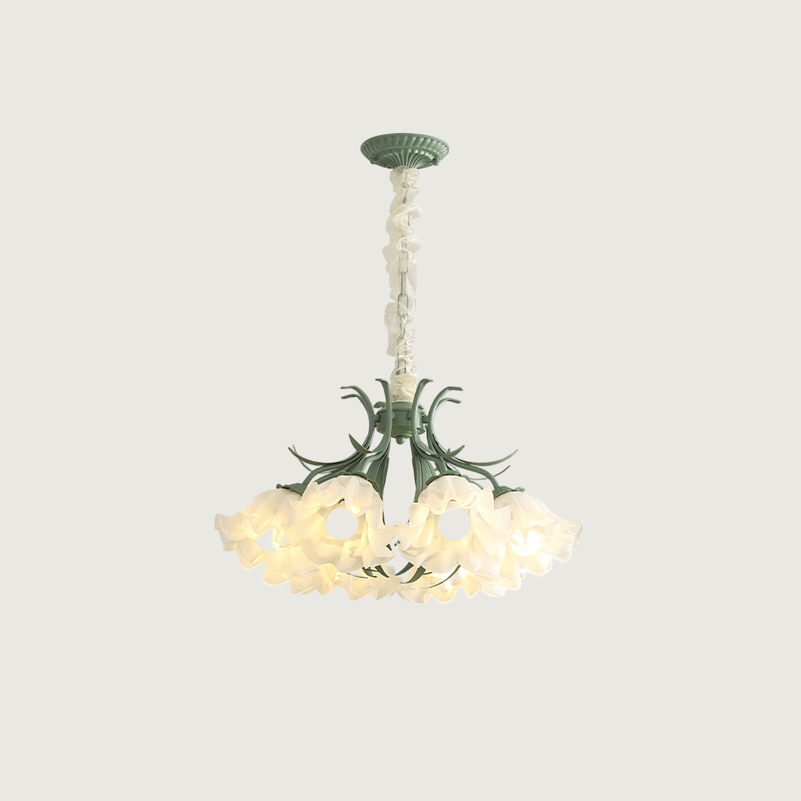 Lámpara de Techo de Metal con Diseño de Lirio de los Valles – Iluminación Romántica para Interiores, 3, 5 y 8 Cabezas 10