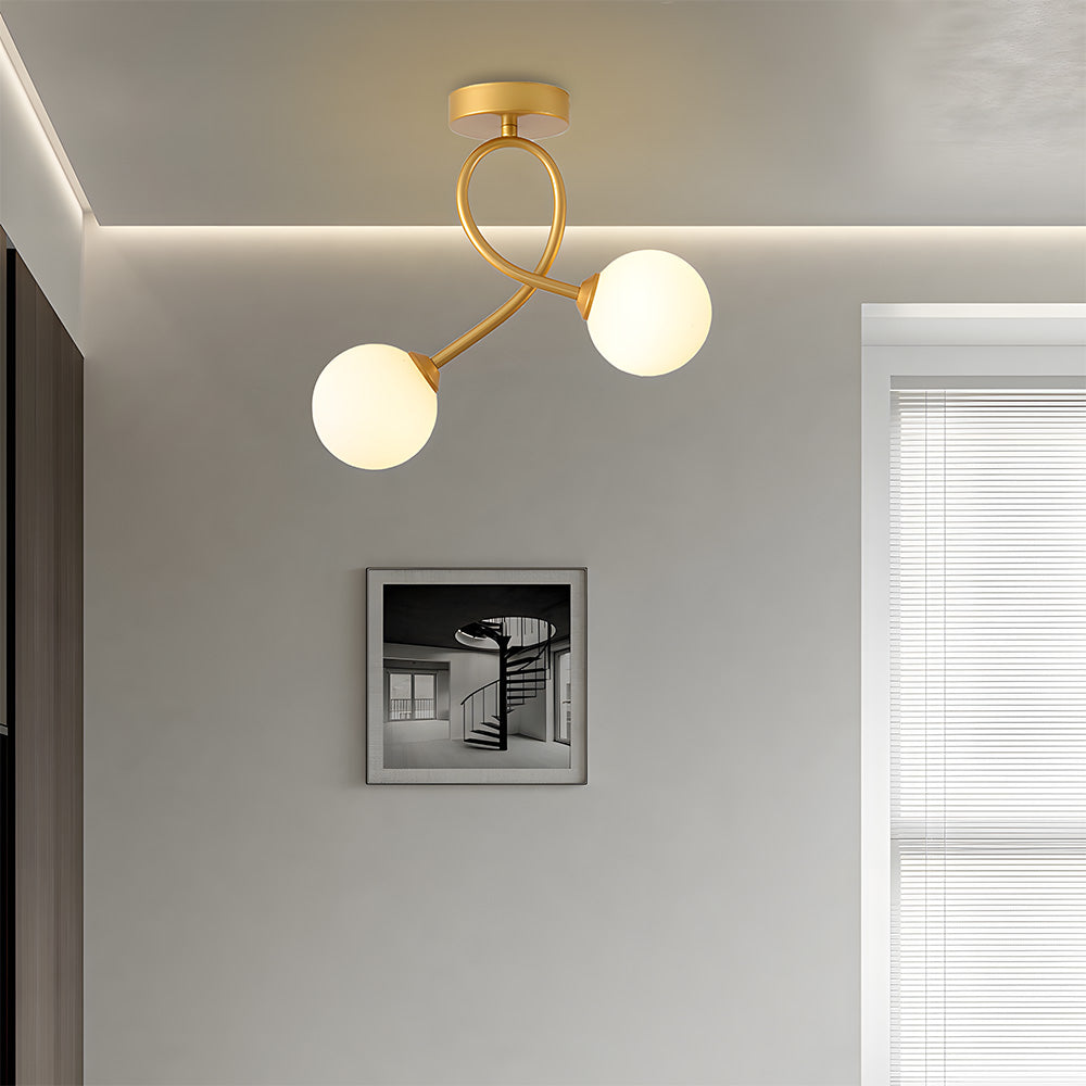 Lámpara de Techo de Vidrio Creativa, Iluminación Moderna para Pasillo, Diseño Elegante y Materiales Duraderos 1