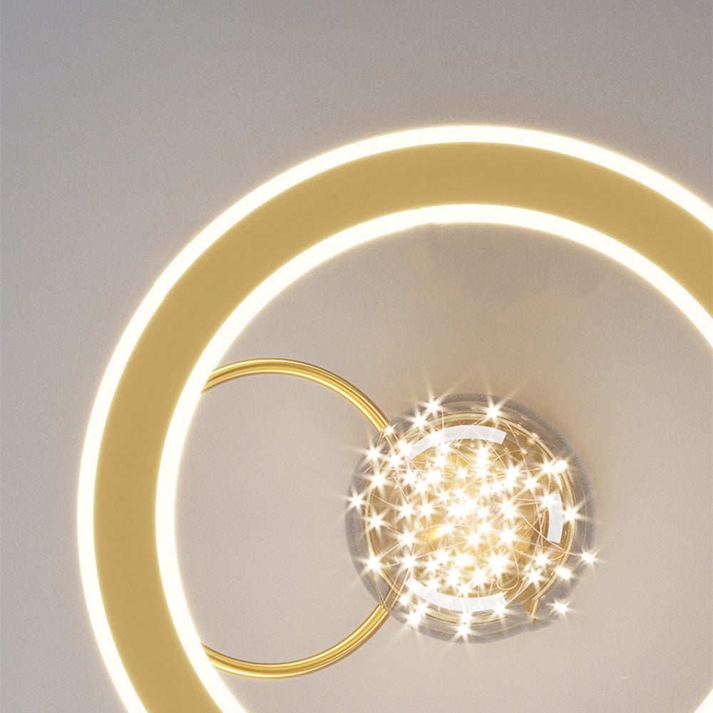 Lámpara de Techo de Vidrio Estrellado Moderna en Dorado – Diseño Contemporáneo y Elegante 5