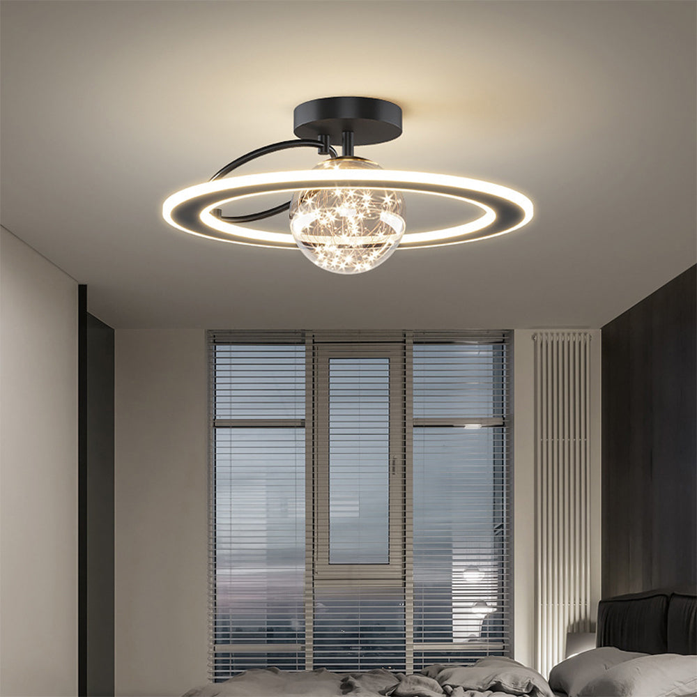 Lámpara de Techo de Vidrio Estrellado Moderna en Dorado – Diseño Contemporáneo y Elegante 8