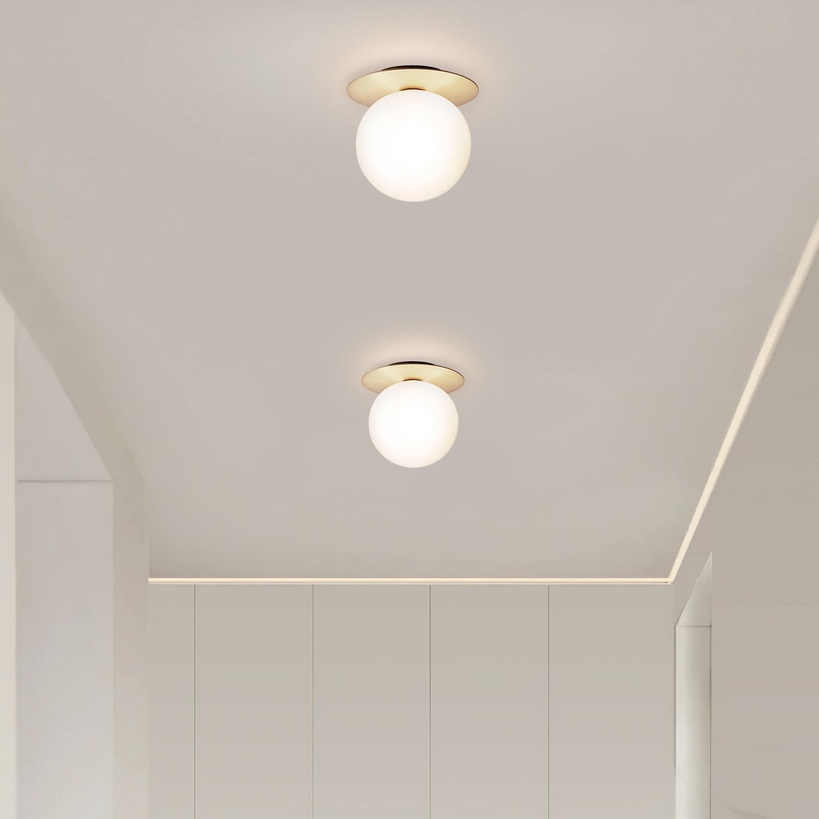 Lámpara de Techo de Vidrio Moderna para Pasillo – Iluminación Elegante y Estilizada 4